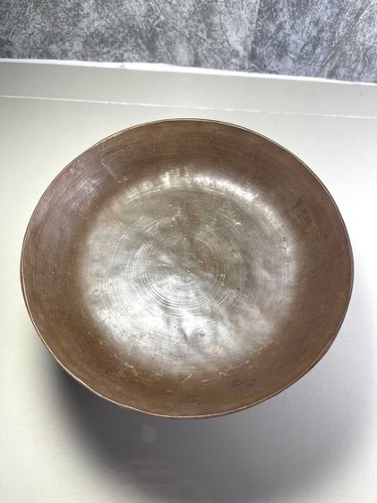 พาน ทองเหลือง เก่าโบราณสะสมA13 รูปที่ 5