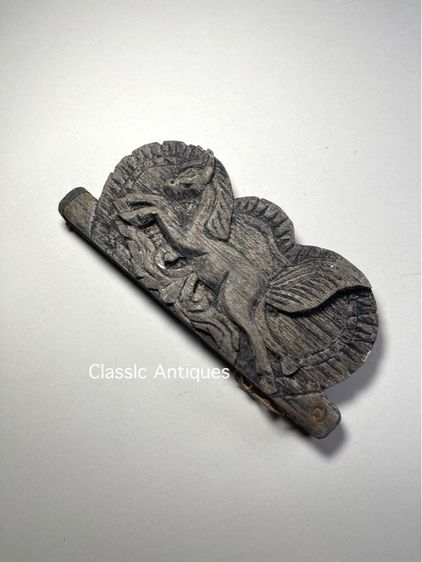 ตาชั่ง กล่องแกะสลักลายม้า โบราณเก่าสะสม A12 รูปที่ 4