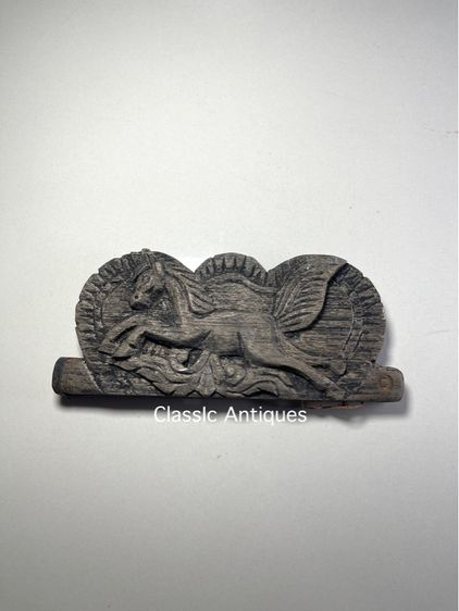 ตาชั่ง กล่องแกะสลักลายม้า โบราณเก่าสะสม A12 รูปที่ 2