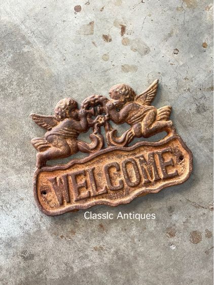 แผ่นเหล็กหล่อ คิวปิด WELCOME สะสม
