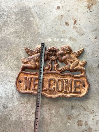 แผ่นเหล็กหล่อ คิวปิด WELCOME สะสม รูปที่ 5