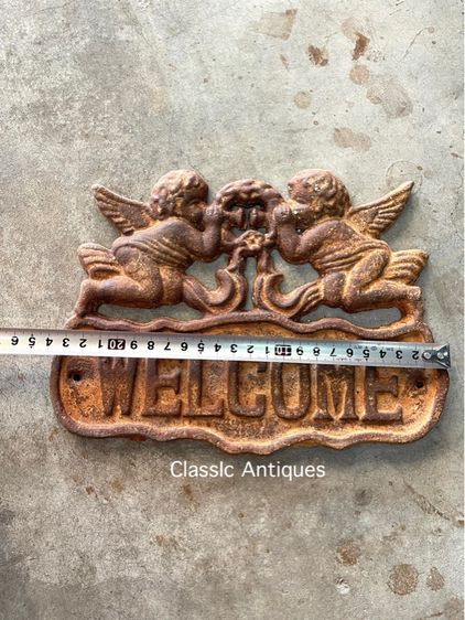 แผ่นเหล็กหล่อ คิวปิด WELCOME สะสม รูปที่ 4