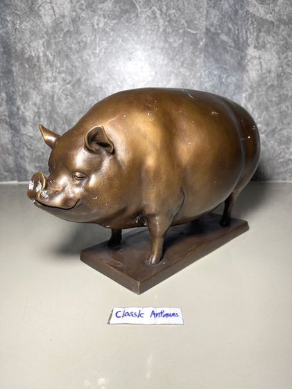 รูปปั้น หมู ทองเหลือง สะสม รูปที่ 17