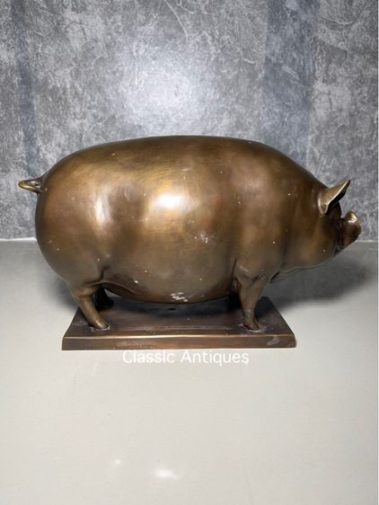 รูปปั้น หมู ทองเหลือง สะสม รูปที่ 6