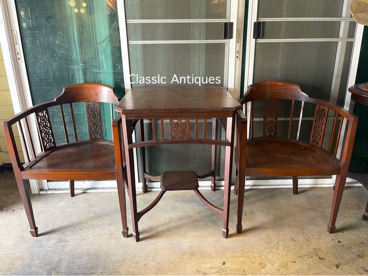 โต๊ะ เก้าอี้ ขาศรไม้สักสะสม รูปที่ 3