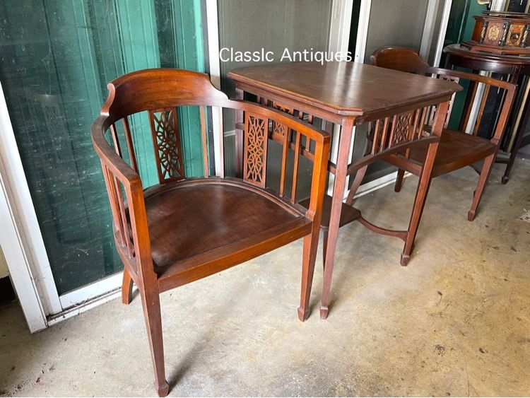 โต๊ะ เก้าอี้ ขาศรไม้สักสะสม รูปที่ 6