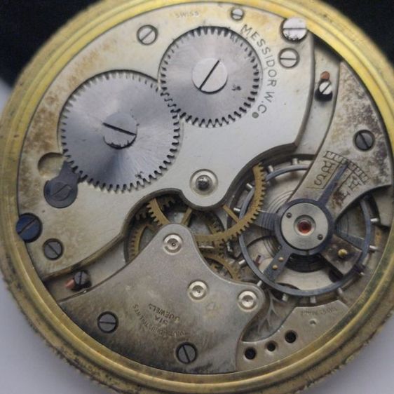 นาฬิกาพกโบราณ วินเทจ แบรนด์ Pallas ยุคปี 1900' ขนาด 48มม case Monitor ทองชุบงานโบราณ นาฬิกาไม่เดิน มะยมหลุดหายไป  รูปที่ 12