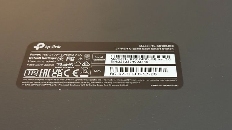 Managed Switch TP-Link 24 Port Gigabit Switching Hub TL-SG1024DE (11") ประกัน lifetime รูปที่ 5
