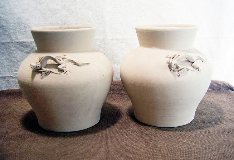 แจกันดินเผาสีธรรมชาติ