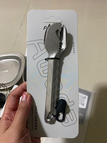 ชุดเซ็ทอุปกรณ์สแตนเลส , Awada, ถ้วย, ชาม, จาน, พร้อมกระเป๋าเก็บของ, สำหรับการตั้งแคมป์ รูปที่ 2