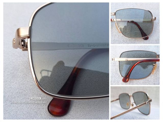 แว่นตาอิตาเลียนทองคำแท้–หุ้ม12KGF CASADEI โครงสร้างภายในไทเทเนียมบริสุทธิ์ เลนส์กระจกคริสตัลสีเทาท้องฟ้า–สว่าง...Authentic Vintage CASADEI 12KGF Handcrafted in Japan
 รูปที่ 5