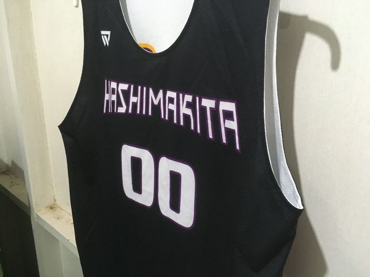 เสื้อกีฬา BasketBall (ใส่ได้2ด้าน) สีดำกับขาว รูปที่ 5