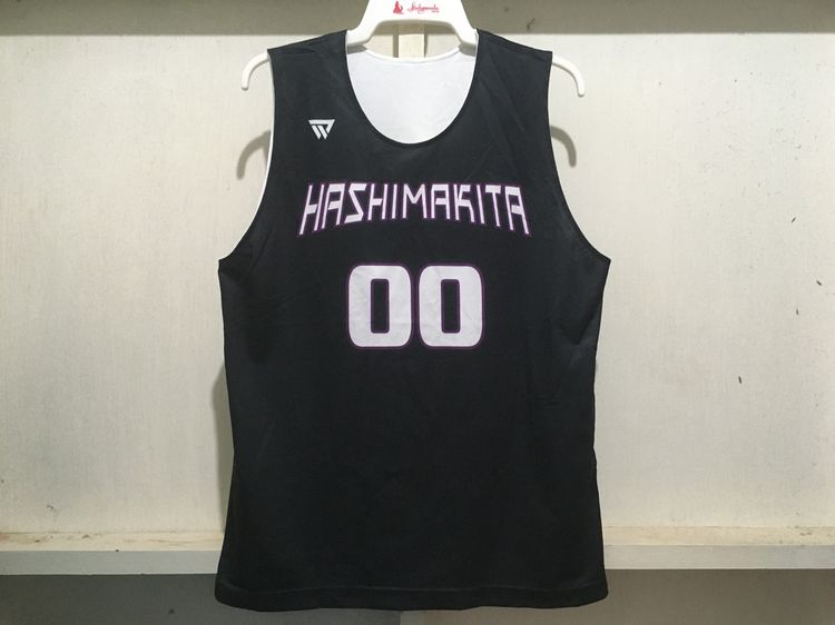 เสื้อเจอร์ซีย์ เสื้อกีฬา BasketBall (ใส่ได้2ด้าน) สีดำกับขาว