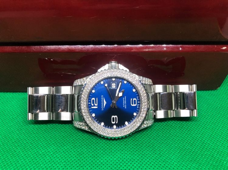 น้ำเงิน Longins Longines Hydro Conquest