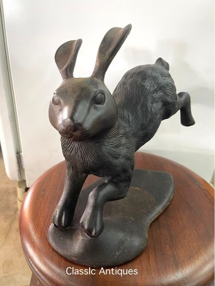 รูปปั้น กระต่าง ทองเหลืองสะสม รูปที่ 2