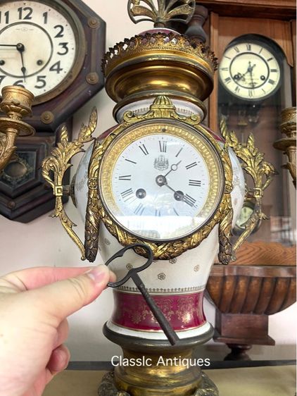 นาฬิกา หลุยส์ตั้งโต๊ะ ตราแผ่นดิน เก่าโบราณสะสม รูปที่ 10
