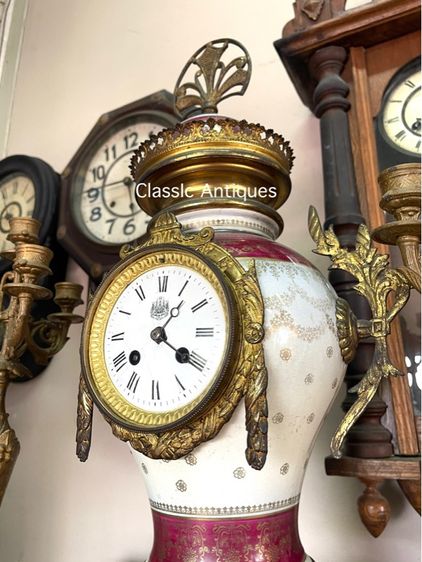 นาฬิกา หลุยส์ตั้งโต๊ะ ตราแผ่นดิน เก่าโบราณสะสม รูปที่ 8