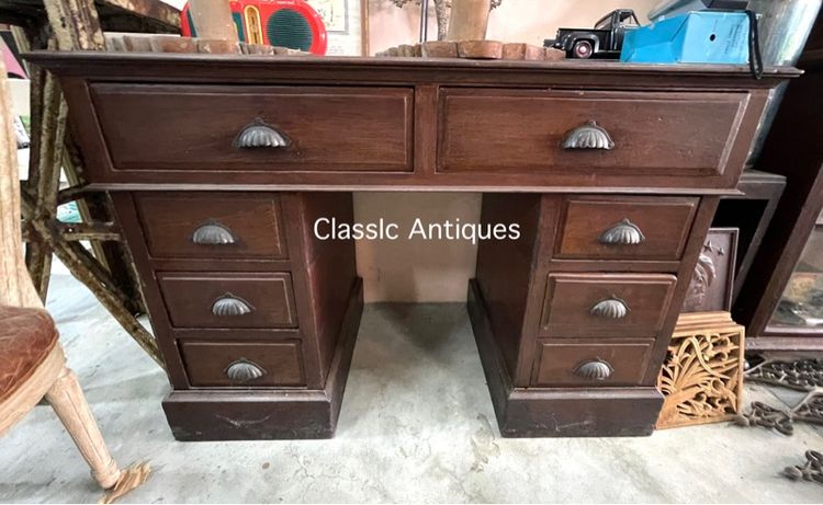 โต๊ะ บัญชีไม้สัก 3ถอด โบราณเก่าสะสม รูปที่ 2