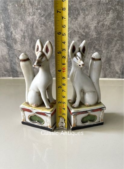 รูปปั้น จิ้งจอกขาว กระเบื้องเก่าสะสม รูปที่ 6