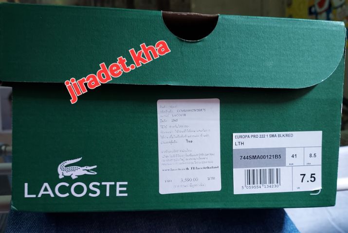 รองเท้าผู้ชาย Lacoste  ไซส์รองเท้า 41  แบรนด์แท้ สินค้าสภาพดี ใช้งานน้อยครั้ง มีกล่องใส่ (Original) รูปที่ 7
