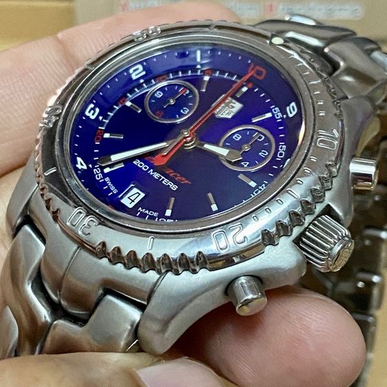 Tag Heuer Link หน้าน้ำเงิน Chronograph Limited (หายาก) รูปที่ 3