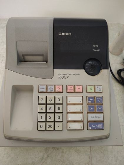 เครื่องบันทึกเงินสด casio มี ช่องเก็บธนบัตร กุญแจ  สภาพพร้อมใช้ ราคา2500 บาท
