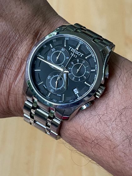 TISSOT 1853 COUTURIER CHRONOGRAPH Quartz Stainless Watch Men's T035617A 10 Bar Black Dial  รูปที่ 13