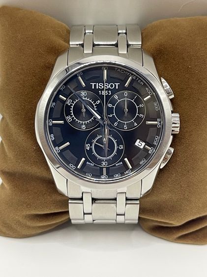 ดำ TISSOT 1853 COUTURIER CHRONOGRAPH Quartz Stainless Watch Men's T035617A 10 Bar Black Dial 
