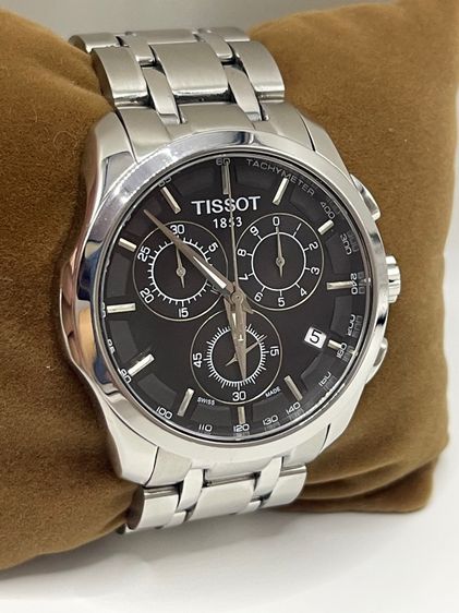 TISSOT 1853 COUTURIER CHRONOGRAPH Quartz Stainless Watch Men's T035617A 10 Bar Black Dial  รูปที่ 5