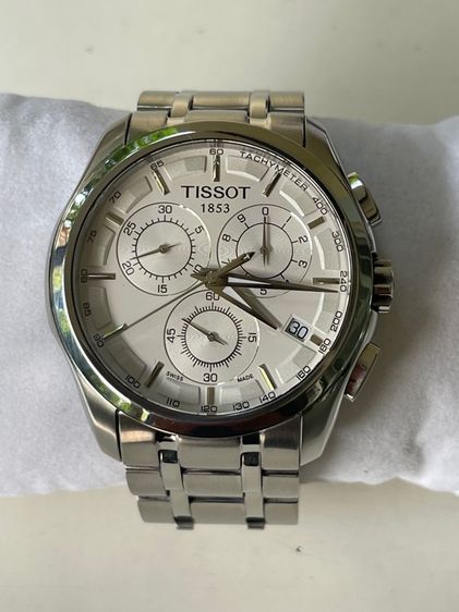 TISSOT 1853 COUTURIER CHRONOGRAPH Quartz Stainless Watch Men's T035617A 10 Bar White Dial  รูปที่ 4