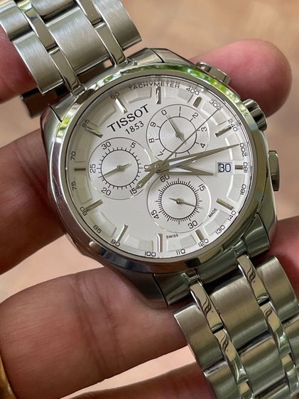 TISSOT 1853 COUTURIER CHRONOGRAPH Quartz Stainless Watch Men's T035617A 10 Bar White Dial  รูปที่ 12