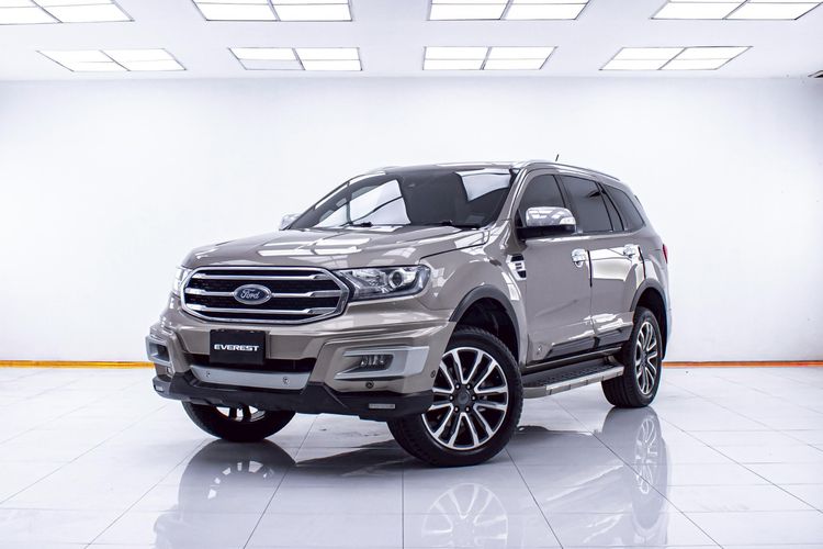 Ford Everest 2018 2.0 Bi-Turbo Titanium+ 4WD Utility-car ดีเซล ไม่ติดแก๊ส เกียร์อัตโนมัติ น้ำตาล