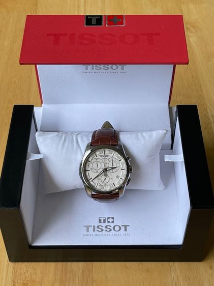 TISSOT Couturier Chronograph Quartz White Dial T0356171603100 Brown Leather  รูปที่ 4