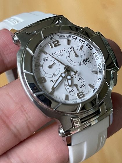 TISSOT T-Race Chronograph Lady Quartz White Dial T0482171701700  รูปที่ 11