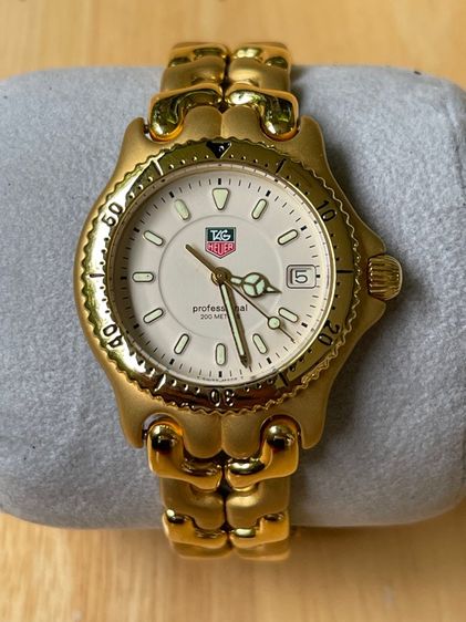 ทอง TAG HEUER S EL ก้างปลา 2 ชั้น Professional 200m WG1230-K0 30mm Gold Tone Steel Quartz Watch