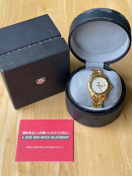 TAG HEUER S EL ก้างปลา 2 ชั้น Professional 200m WG1230-K0 30mm Gold Tone Steel Quartz Watch รูปที่ 2