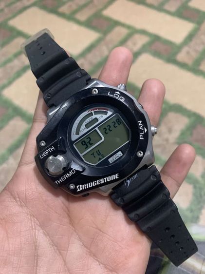 นาฬิกาดำน้ำ นักดำน้ำ Vintage Bridgestone Dive Demo SEIKO Divers scuba Depth Thermo From japan 1990’s  ทรงมัน มันส์ เครื่องใหญ่8สูบ 55-63mm. รูปที่ 2