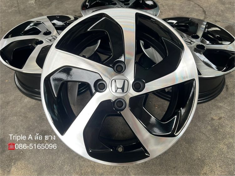 ✨ล้อแม็ก✨Honda City ใบพัด ขอบ 15 สีดำหน้าเงา💖สวยกริ๊บ💖 รูปที่ 2