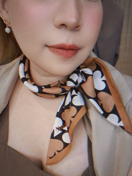 ผ้าพันคอ Kate Spade New York แท้ จากญี่ปุ่น  used like new  รูปที่ 5