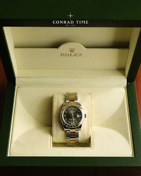 RL. D a t e j u s t 178343 Olive Green Roman Dial Two-Tone Oyster 2012 31mm. Fullset  รูปที่ 3
