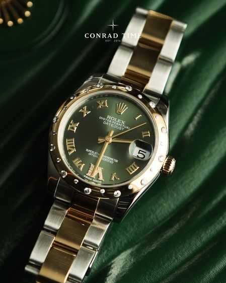 RL. D a t e j u s t 178343 Olive Green Roman Dial Two-Tone Oyster 2012 31mm. Fullset  รูปที่ 2