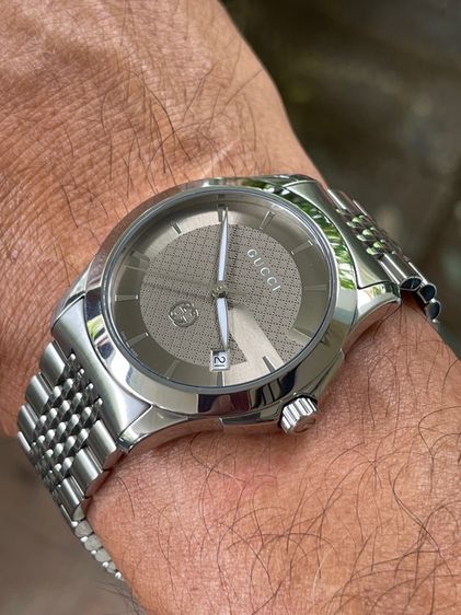 GUCCI G Timeless Black Dial  Men’s Date Watch Original YA1264107 รูปที่ 15