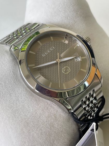 GUCCI G Timeless Black Dial  Men’s Date Watch Original YA1264107 รูปที่ 5