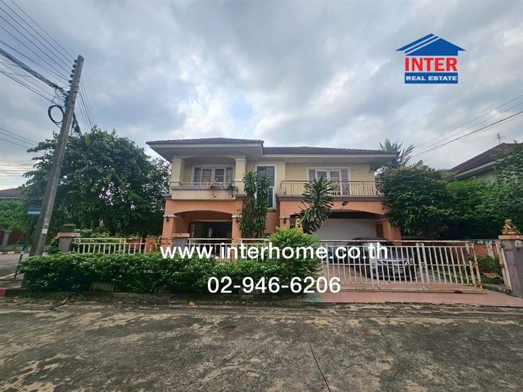 บ้านเดี่ยว 2 ชั้น 85 ตร.ว. หมู่บ้านชาร์ล็อตส์วิลล์ ซอยหทัยราษฏร์74 แยก27 ถนนวงแหวนกาญจนาภิเษก ถนนหทัยราษฏร์ ลำลูกกา ปทุมธานี