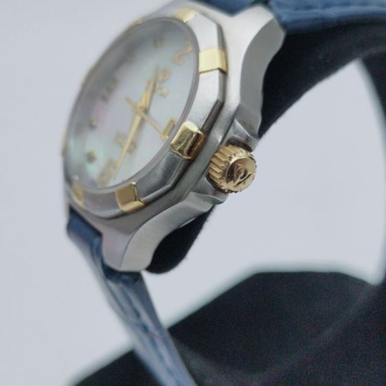 นาฬิกาผู้หญิง แบรนด์ Croton ขนาด 28มม.เครื่อง quartz กันน้ำ 5atm 18KT Gold Eduator  หน้าปัดมุกเลขเพชร สายหนังใหม่พร้อมใช้ครับ รูปที่ 5