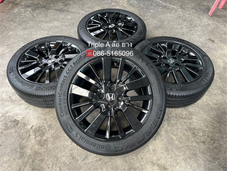 อื่นๆ อะลูมิเนียมอัลลอย 16" ✨ล้อแม็ก✨Honda City Hatchback ขอบ 16 สีดำ พร้อมยาง 185-55-16 Continental♨️ปี 24♨️