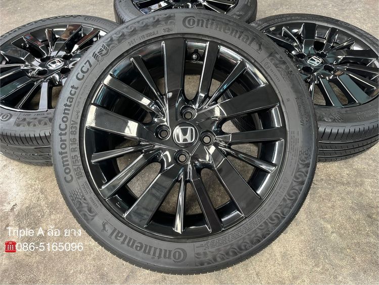 ✨ล้อแม็ก✨Honda City Hatchback ขอบ 16 สีดำ พร้อมยาง 185-55-16 Continental♨️ปี 24♨️ รูปที่ 2