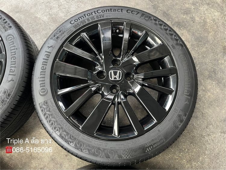 ✨ล้อแม็ก✨Honda City Hatchback ขอบ 16 สีดำ พร้อมยาง 185-55-16 Continental♨️ปี 24♨️ รูปที่ 5