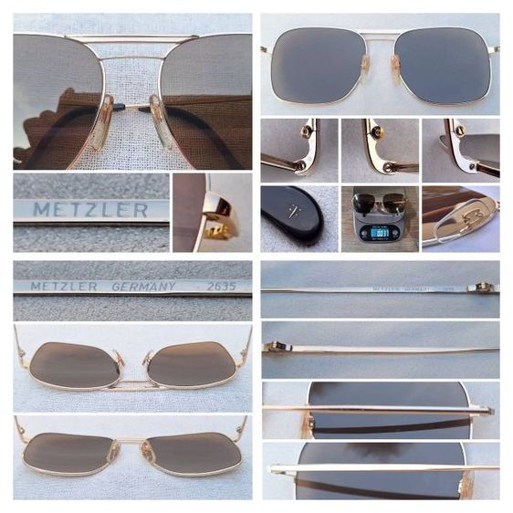 แว่นตาเก่าแก่ลำดับ 2 ของเยอรมนี เมทซเลอร์ METZLER–ZEISS มือหนึ่ง New Old Stock เลนส์กระจกคริสตัลพระเจ้า CARL ZEISS JENA Germany สีน้ำตาล–สว่าง...Authentic Vintage METZLER–ZEISS handcrafted in Stuttgart, West Germany
 รูปที่ 5