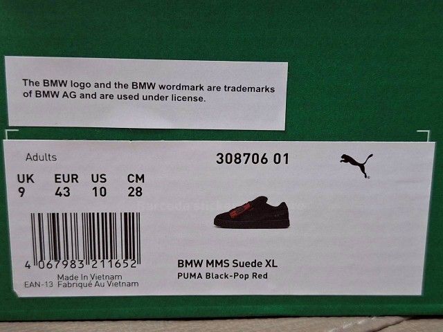 PUMA AUTO - รองเท้าผ้าใบ BMW M Motorsport Suede XL สีดำ - 30870601  รูปที่ 2